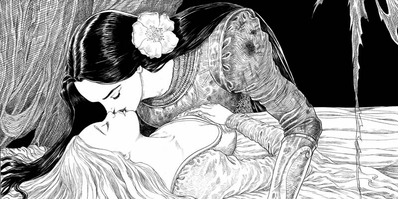 Branca de Neve e Bela Adormecida se encontram.