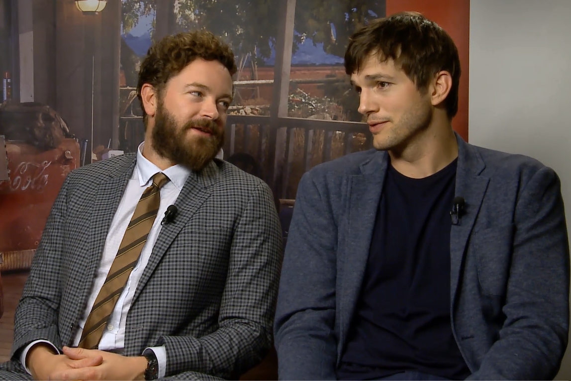 Ashton Kutcher e Danny Masterson na Argentina, em entrevista sobre a série The Ranch