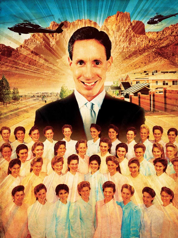 Warren Jeffs e algumas de suas cerca de 80 esposas. Ele cumpre pena de prisão perpétua no Texas.