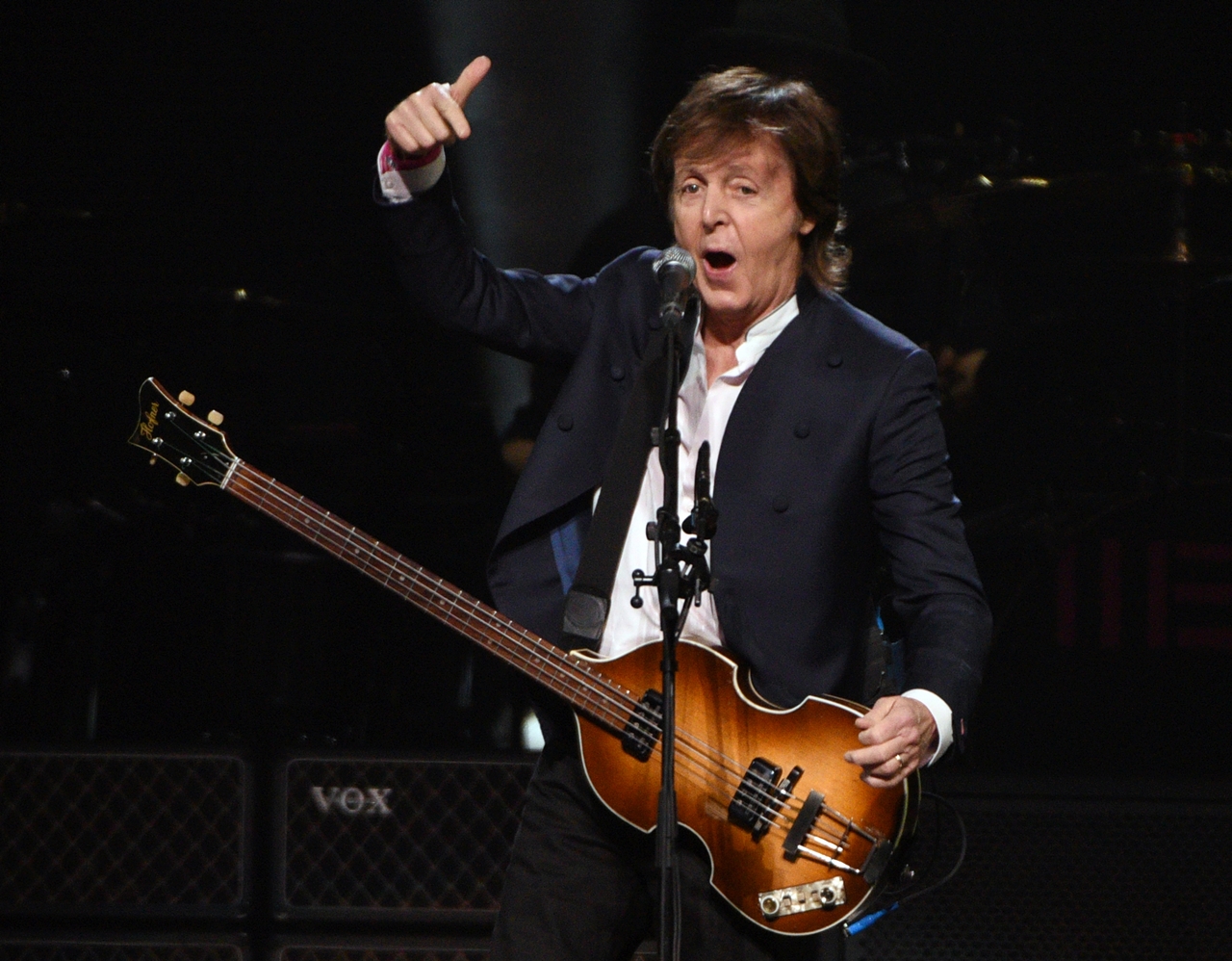 Paul McCartney durante show em Nova York, em outubro de 2015