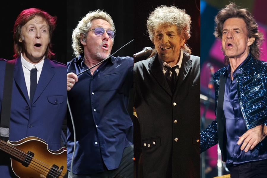 Paul McCartney, Bob Dylan, The Who e Rolling Stones