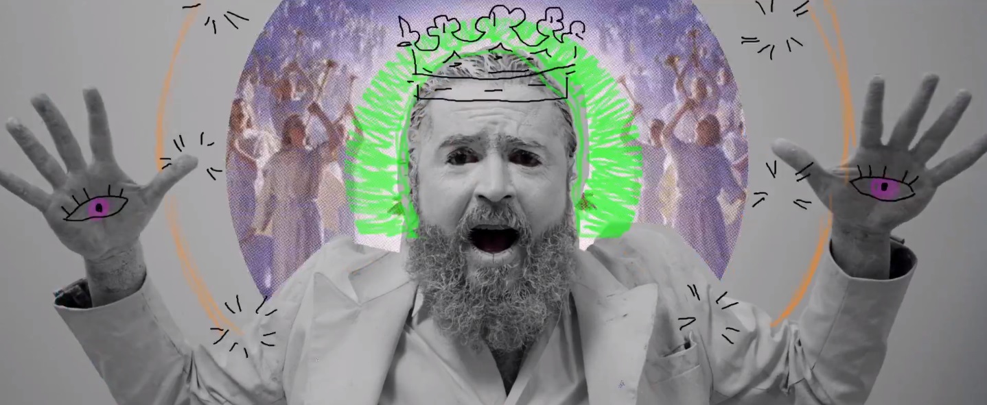 O cantor brasiliense no psicodélico clipe da faixa "Mamãe, Mamãe".