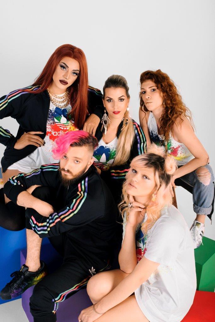 A cantora Pabllo Vittar, a promoter Lily Scott, a produtora de eventos Renata Magueta e os stylists Alice e Nilo Caprioli