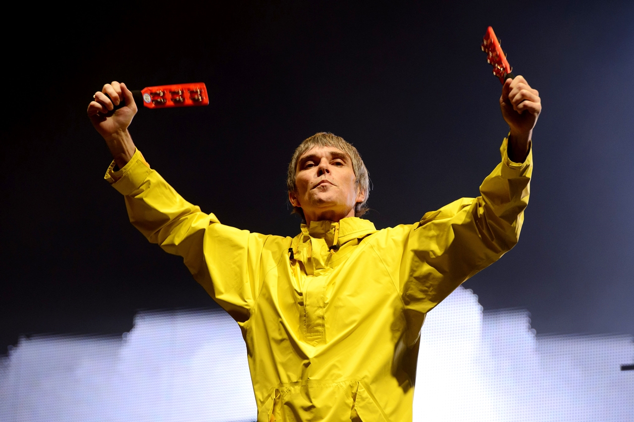 O vocalista Ian Brown durante show do Stone Roses em 2013