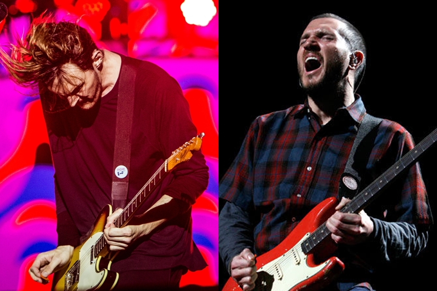 O atual, Josh Klinghoffer, e o antigo, John Frusciante, guitarrista do Red Hot Chili Peppers