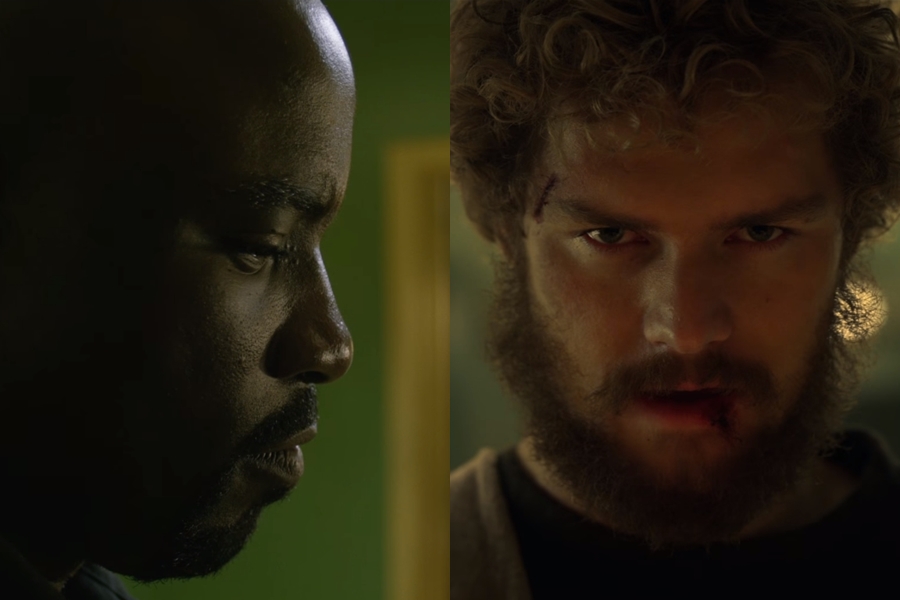 Os super-heróis da Marvel Luke Cage e Punho de Ferro, que ganham séries "solo" na Netflix