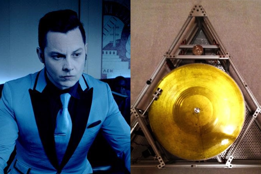 Jack White e a vitrola “compatível com o espaço”, da Third Man Records, chamada Icarus Craft