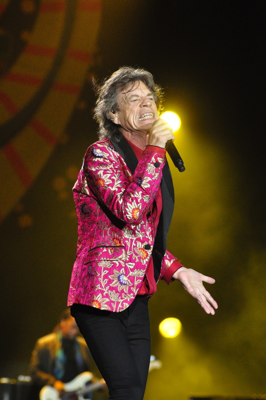 Mick Jagger durante show dos Rolling Stones no estádio do Maracanã, no Rio de Janeiro, em 2016