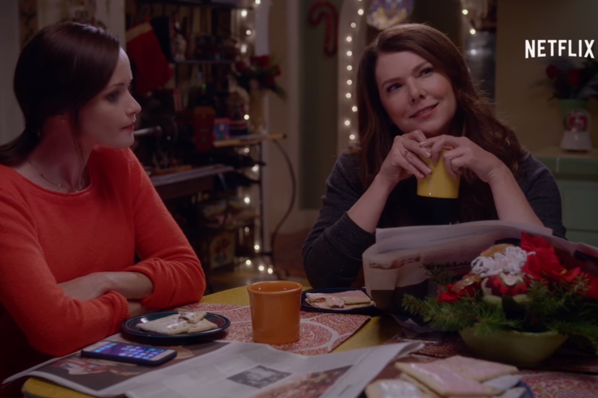 Cena do vídeo que divulgou a data de estreia do revival de Gilmore Girls, chamado Um Ano Para Recordar