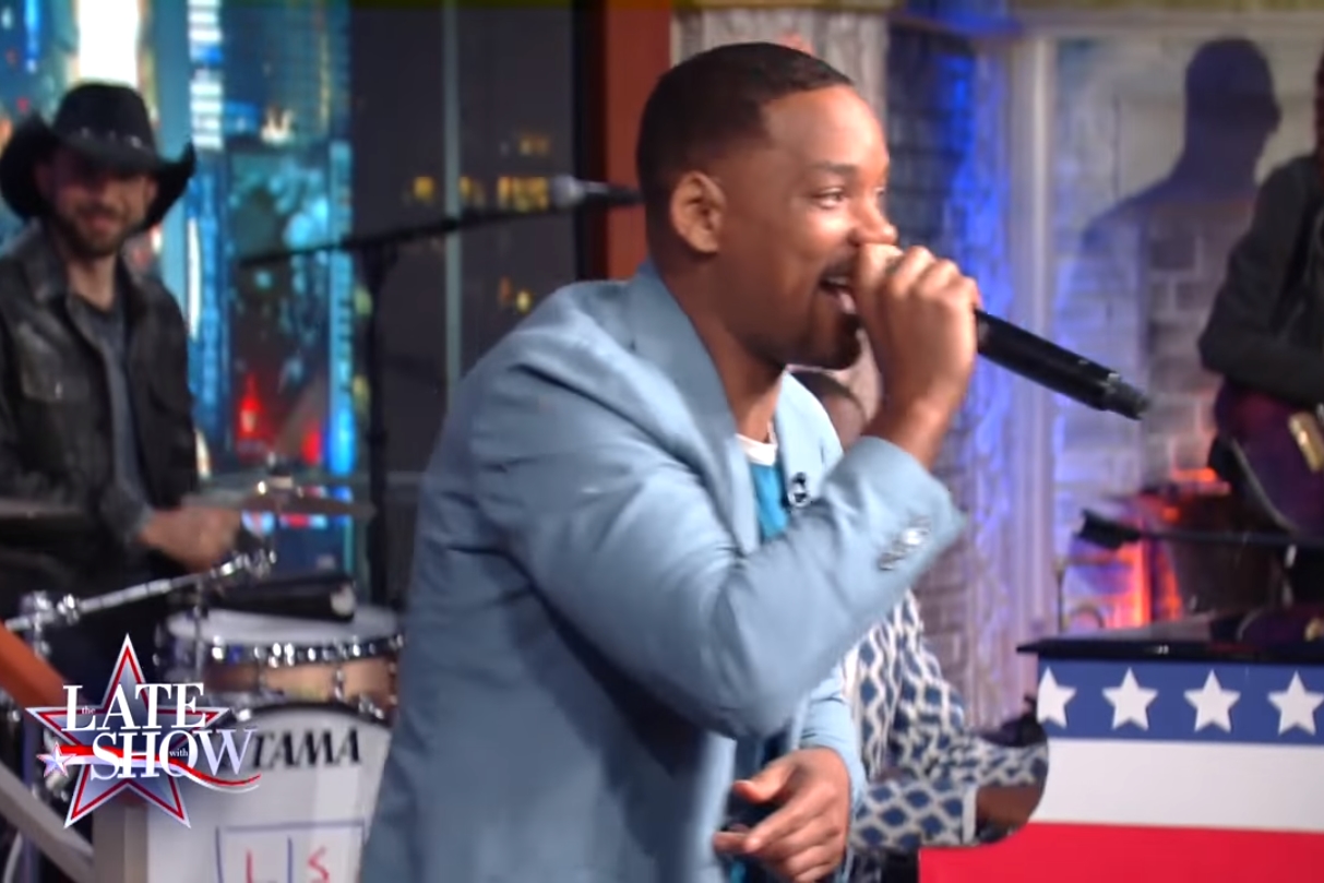 Will Smith cantando "Summertime" no The Late Show with Stephen Colbert