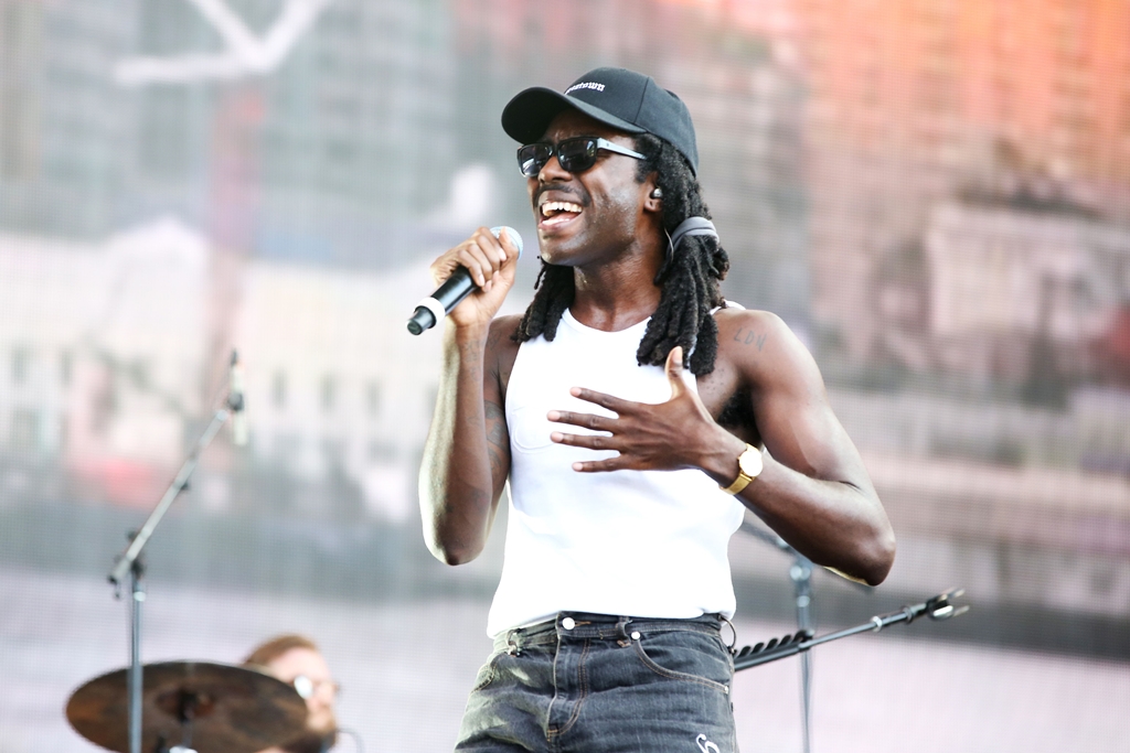 Dev Hynes, também conhecido como Blood Orange, durante show no fesitval Panorama Music Festival, em Nova York, julho de 2016