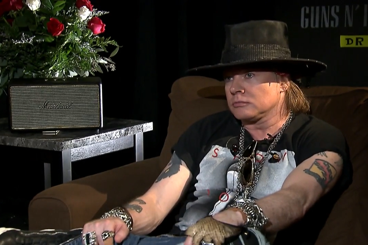 Axl Rose, vocalista do Guns N' Roses, em entrevista ao Fantástico, da TV Globo