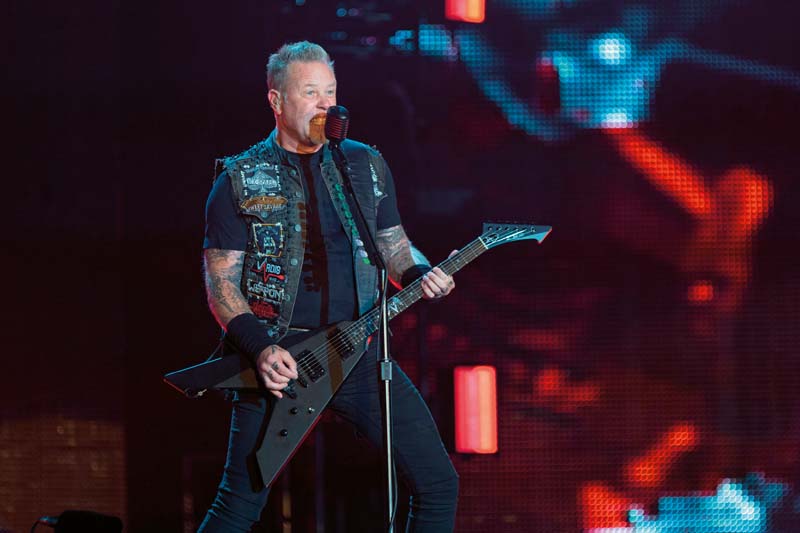 James Hetfield em um show em Minnesota, nos Estados Unidos, realizado em agosto de 2016