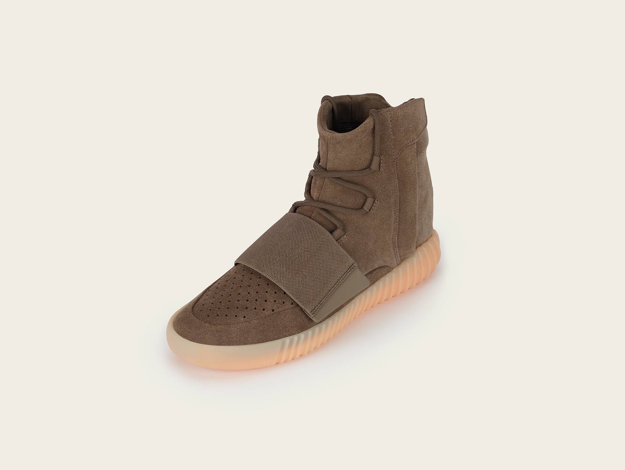 adidas Originals Yeezy 750, versão suede marrom claro