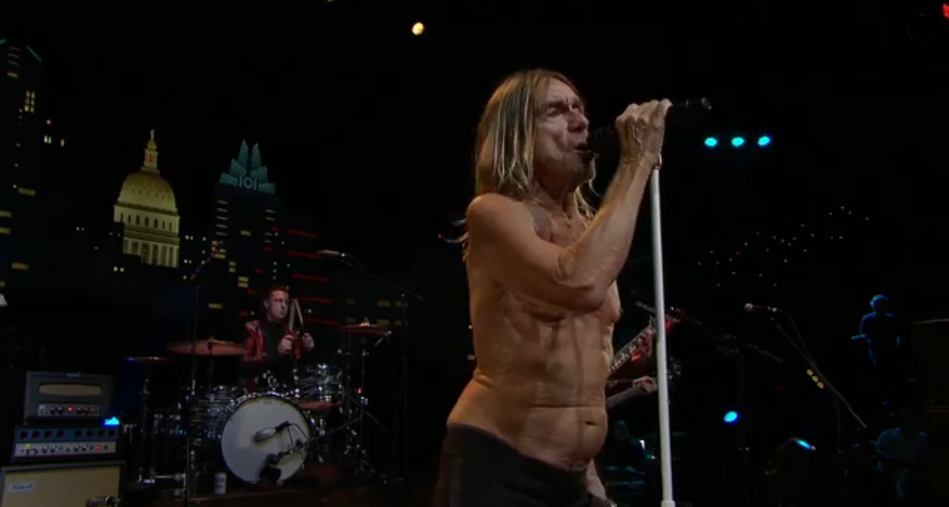 Iggy Pop em sua apresentação no Austin City Limits