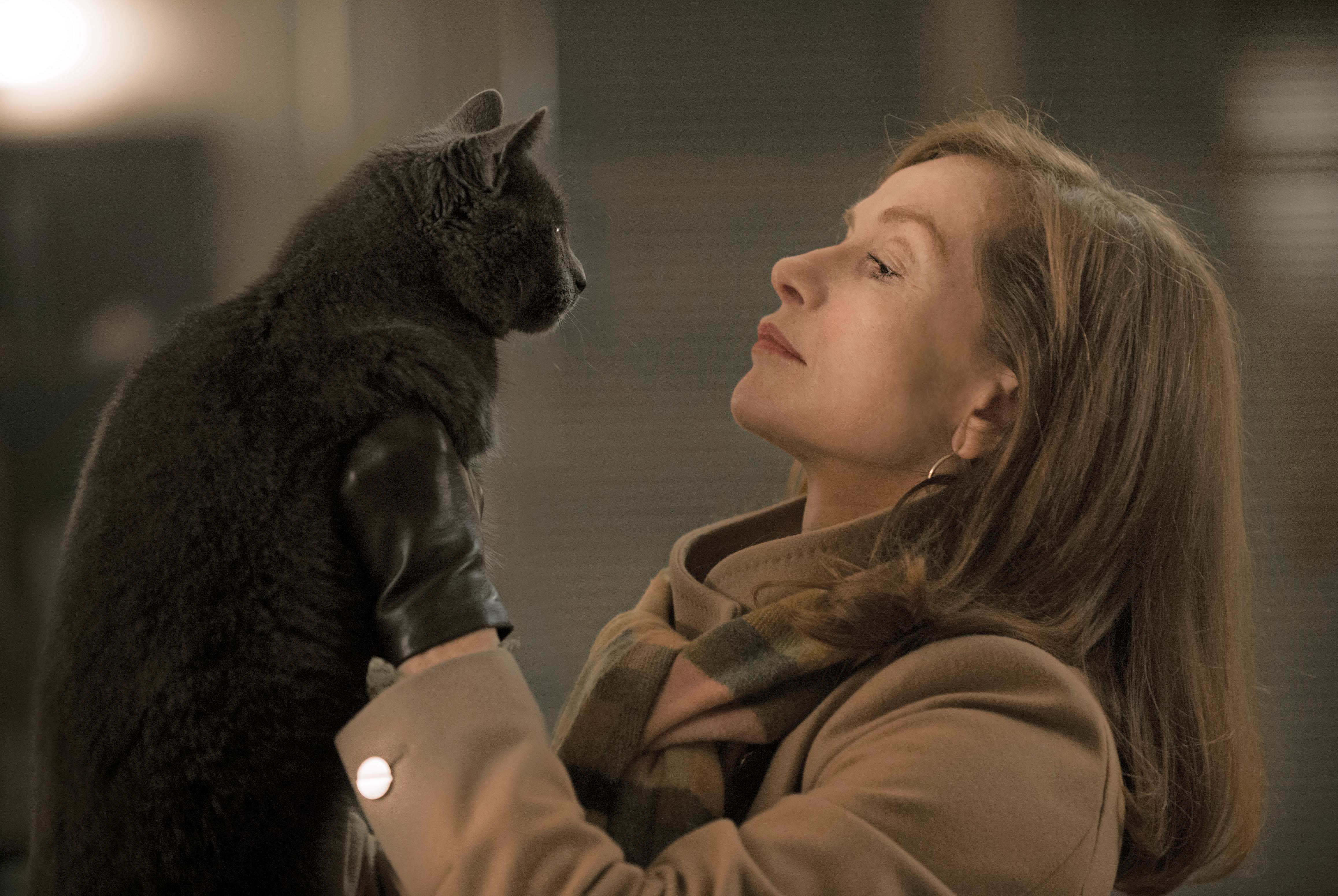Isabelle Huppert e amigo em Elle.