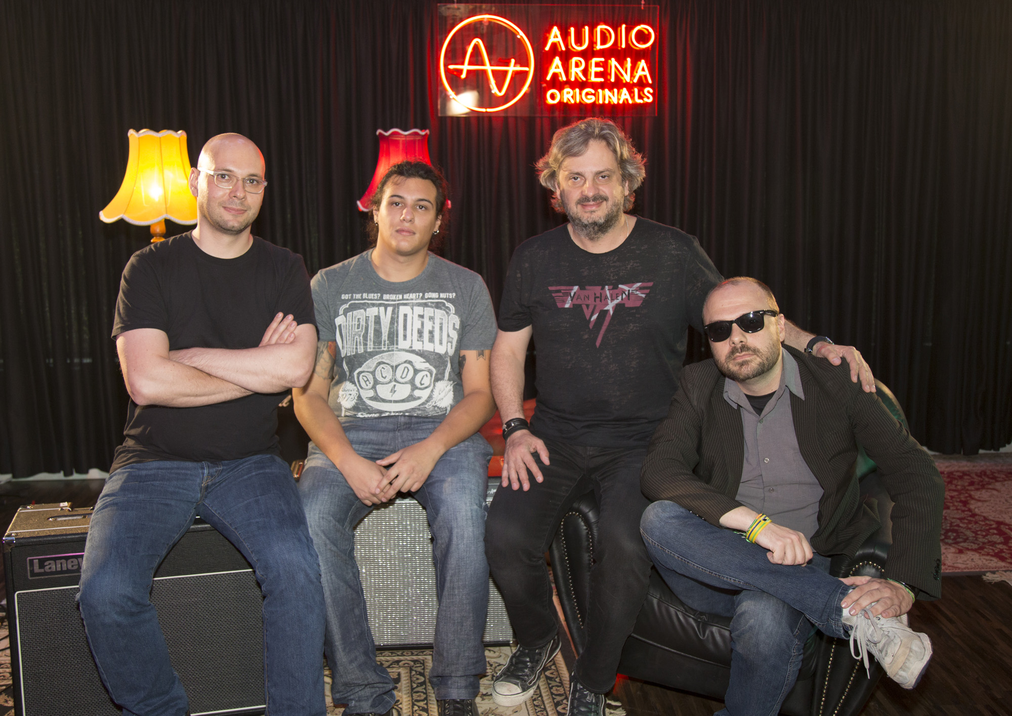 Da esquerda para a direita: Daniel Chalfon (AudioArena), Ian Bueno (ONErpm), Luiz Fernando Vieira (AudioArena) e Arthur Fitzgibbon (ONErpm).