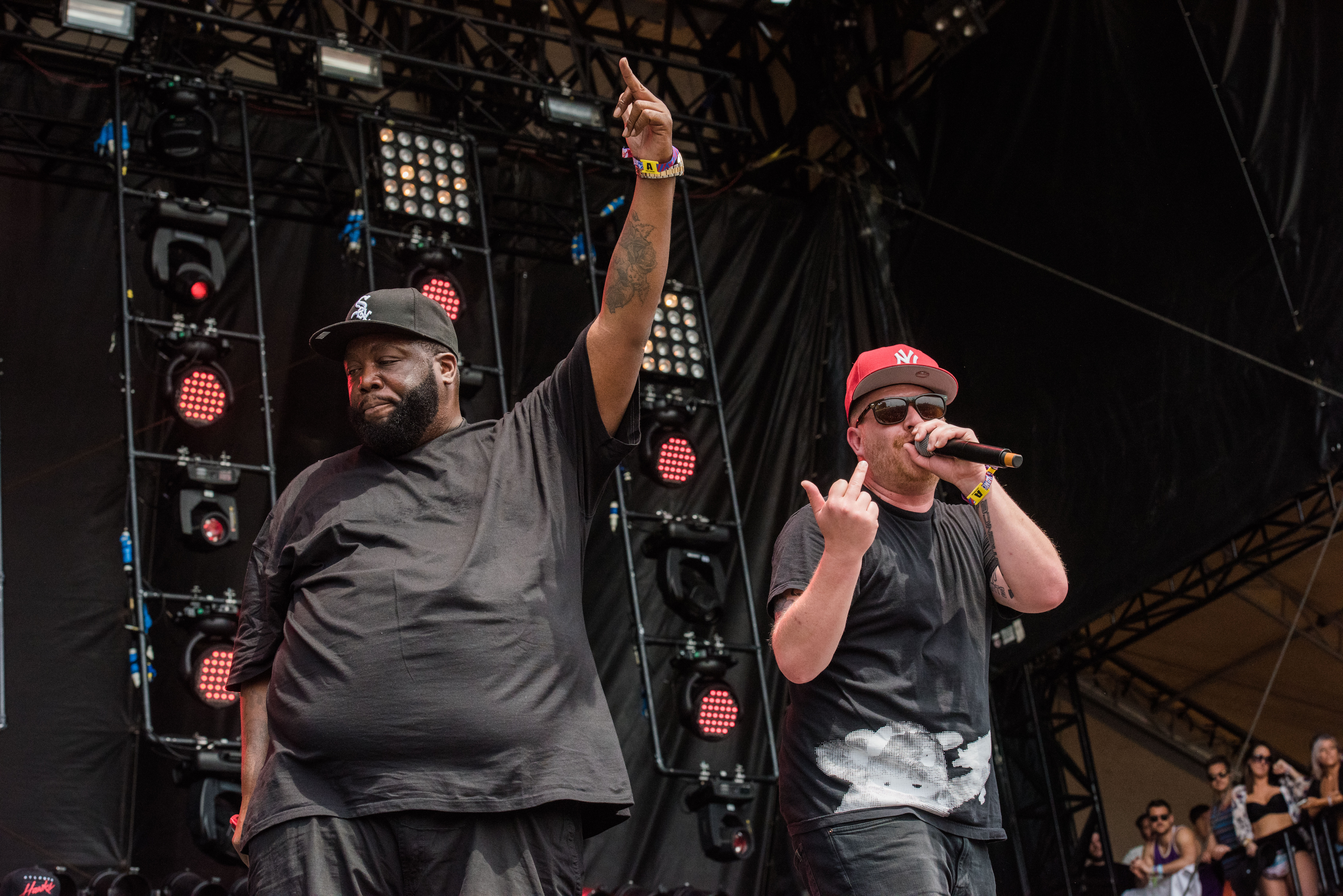 El-P e Killer Mike durante show do Run the Jewels nos Estados Unidos, em 2016