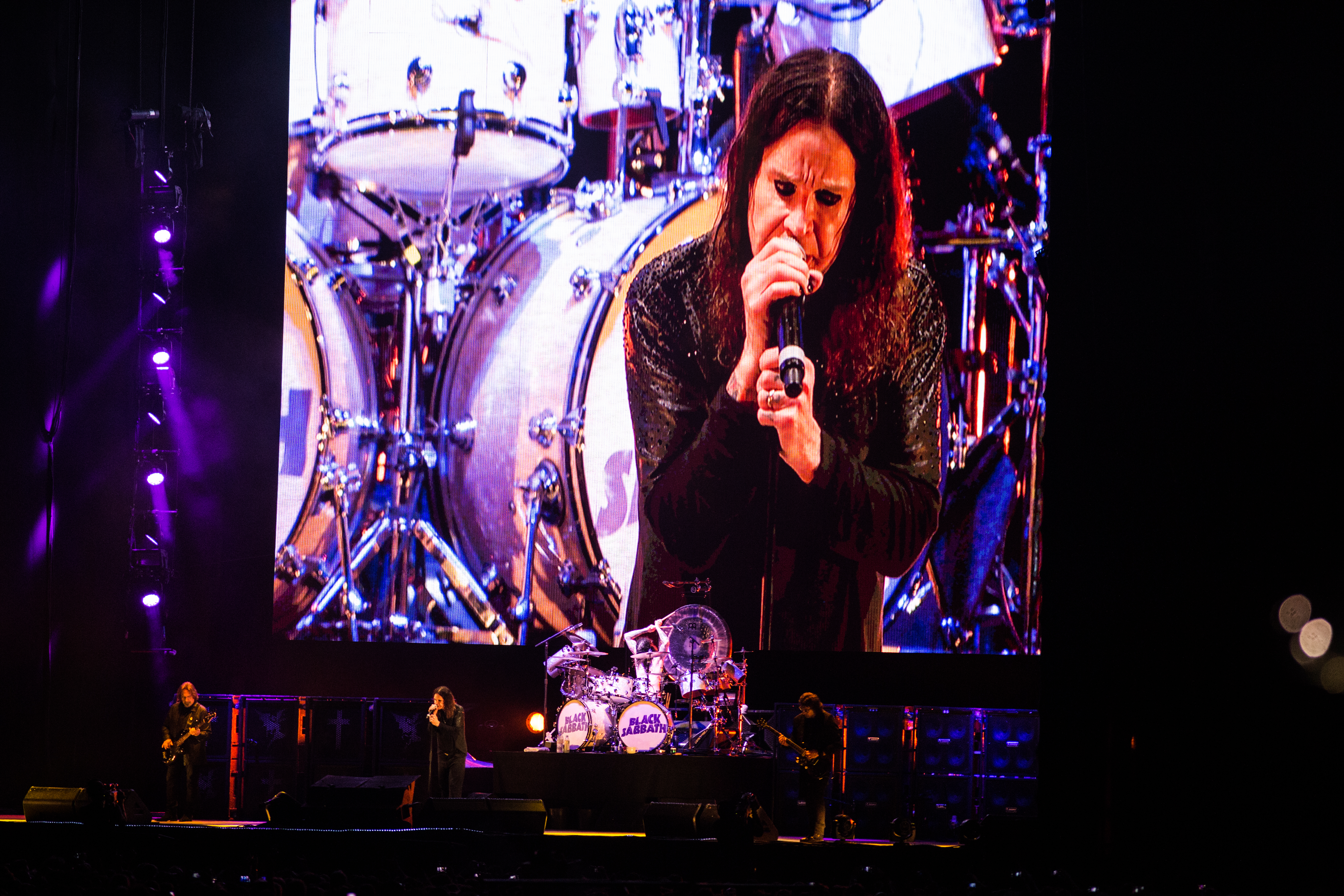 Black Sabbath na apresentação do último domingo, 4, no Estádio do Morumbi, em São Paulo, com a última turnê da carreira