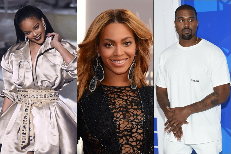 Rihanna, Beyoncé e Kanye West se destacaram entre os indicados ao Grammy 2017