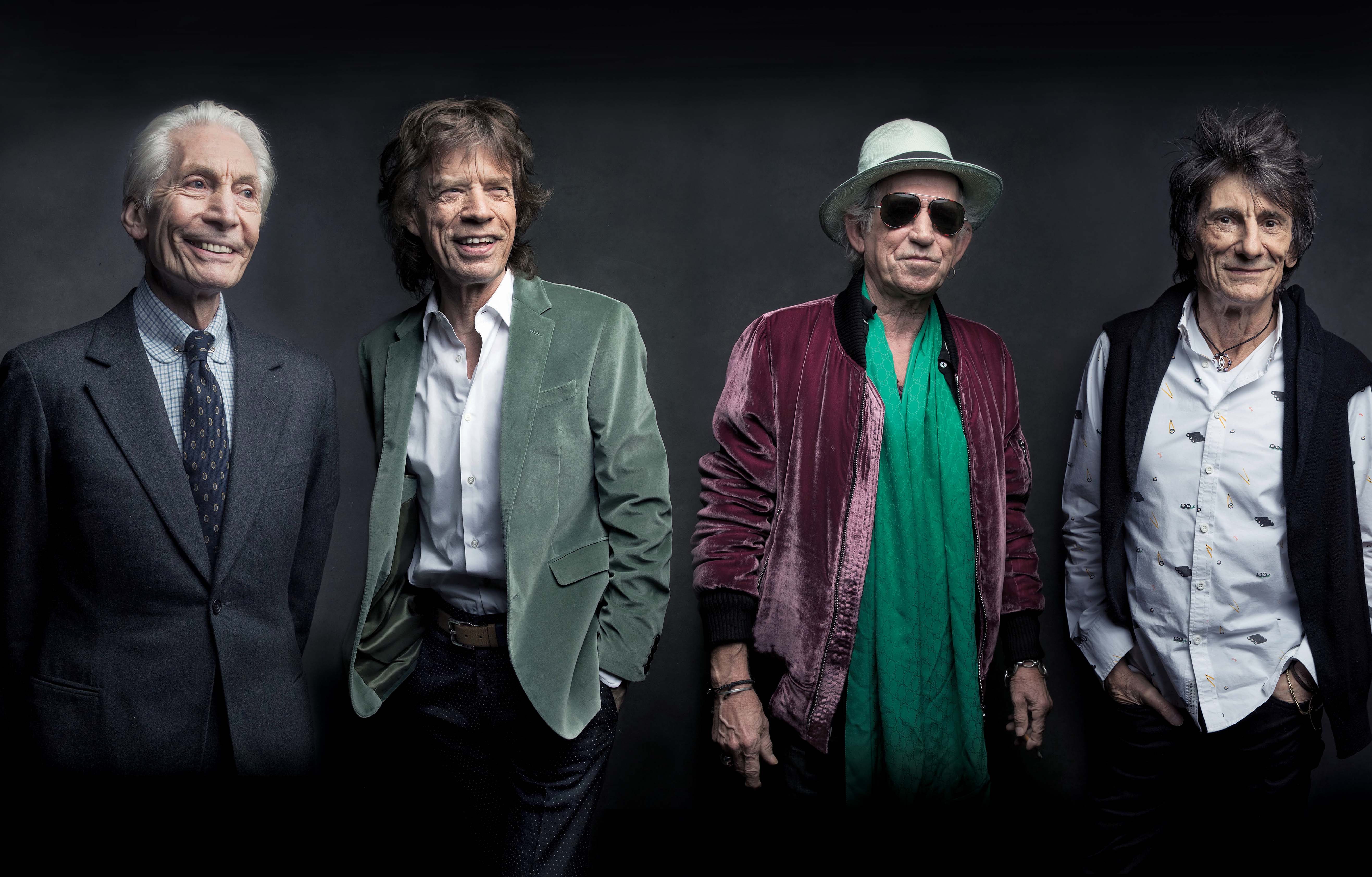 Velhos Guerreiros
Os Stones em 2016: (da esq. p/ a dir.) Charlie Watts, Mick Jagger, Keith Richards e Ron Wood