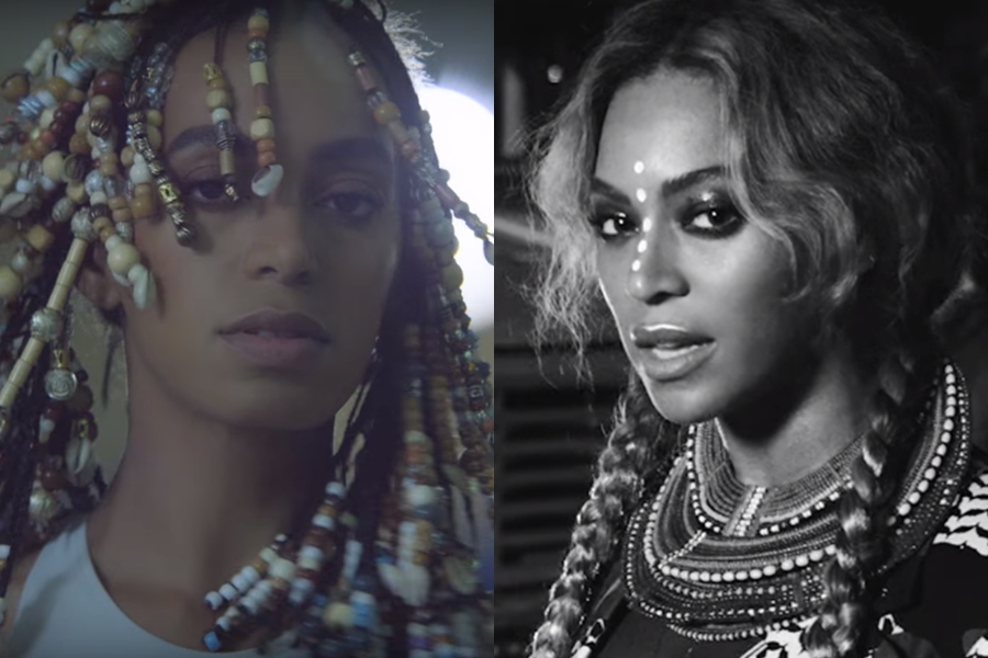 As irmãs Solange e Beyoncé Knowles