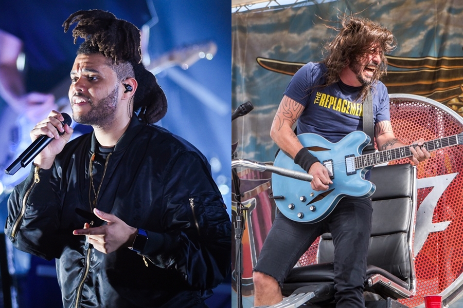 The Weeknd e Dave Grohl, dois dos artistas que se apresentam na edição de 2017 do Grammy