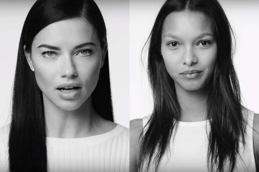 As modelos Adriana Lima e Lais Ribeiro, em vídeo contra a política de imigração do presidente norte-americano Donald Trump