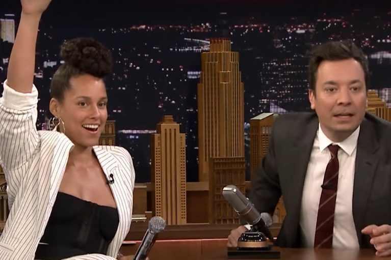 Alicia Keys no programa de Jimmy Fallon