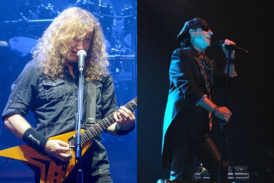 Dave Mustaine, do Megadeth, e Klaus Meine, do Scorpions