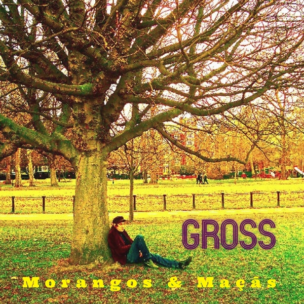 Capa do single "Morangos & Maçãs" de Marcelo Gross, que faz parte do disco Chumbo & Pluma
