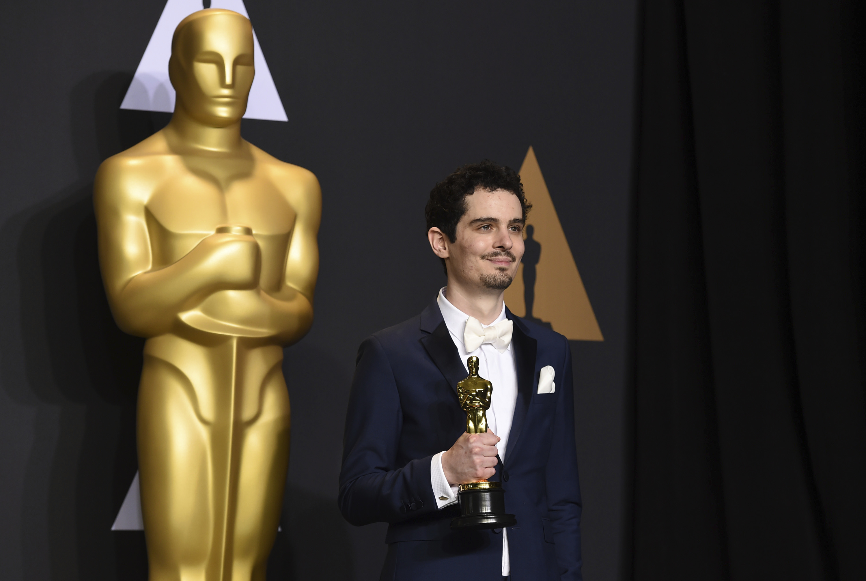 Damien Chazelle na premição do Oscar 2017