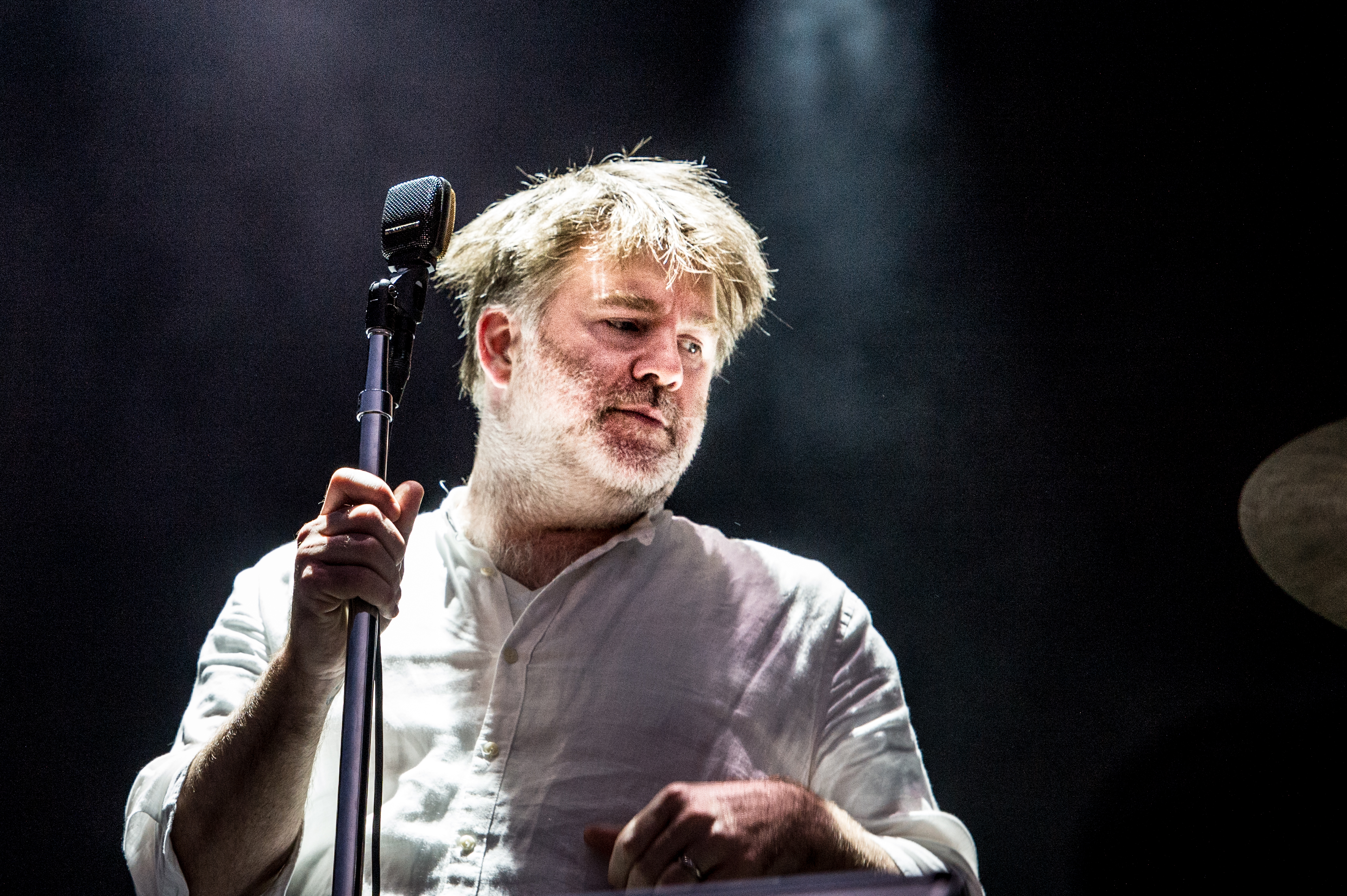 James Murphy durante show do LCD Soundsystem no Lollapalooza Chicago de 2016
