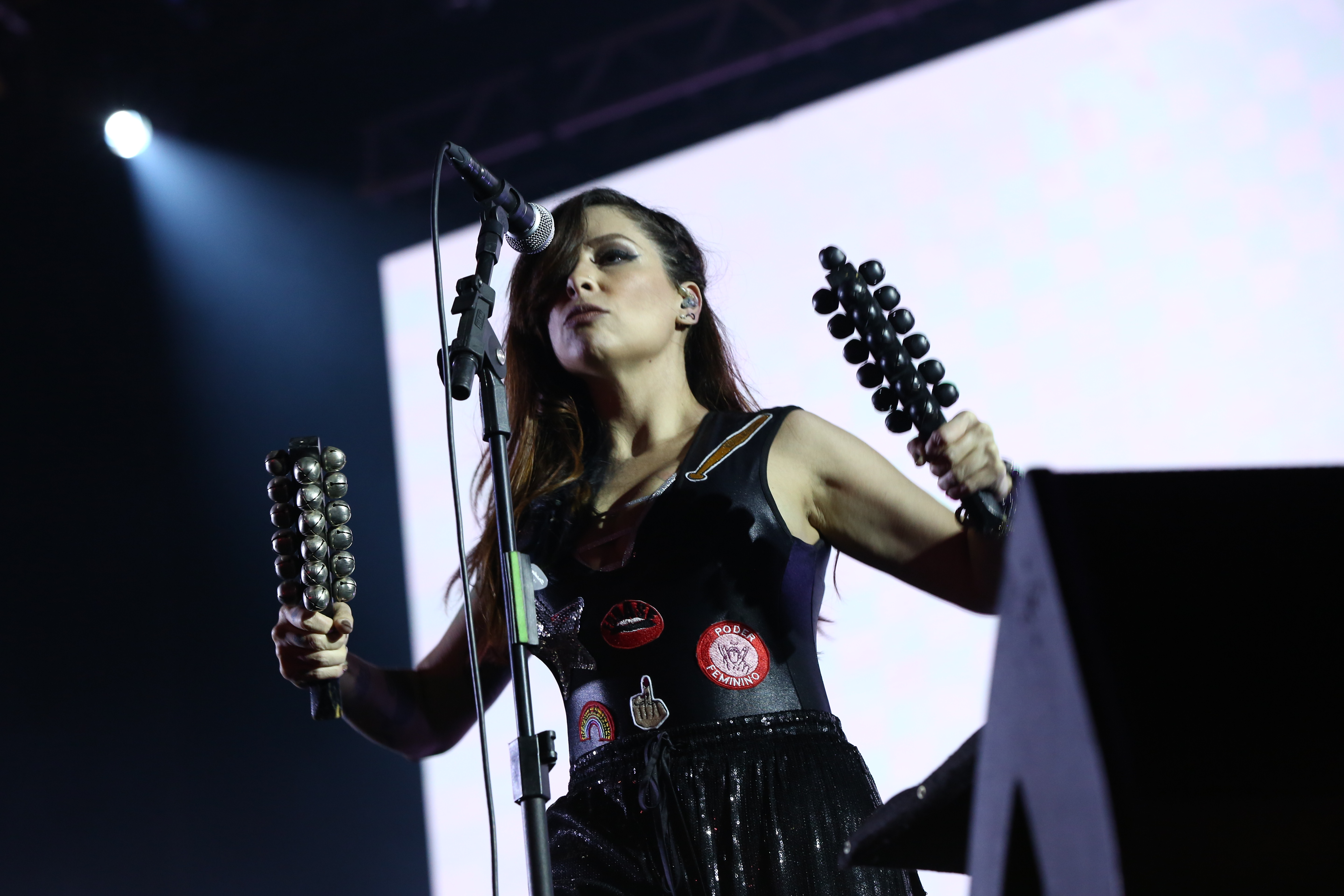 Pitty marcou volta aos palcos, após pausa para dar a luz à primeira filha, Madalena, no João Rock 2017