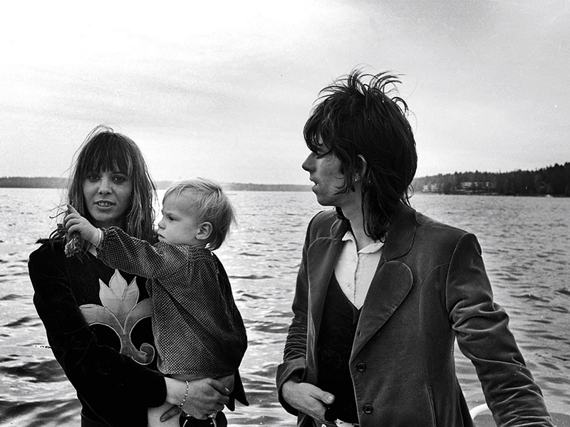 Vida em Família
Anita, Keith Richards e o filho Marlon na Finlândia, em 1970