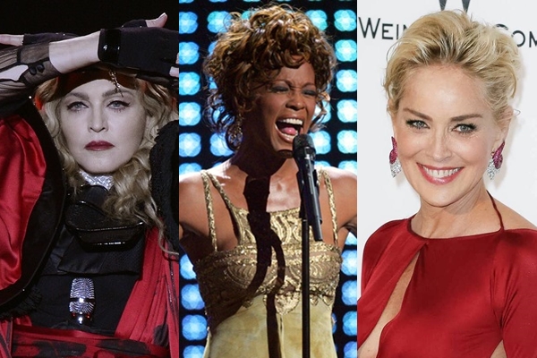 Madonna, Whitney Houston e Sharon Stone