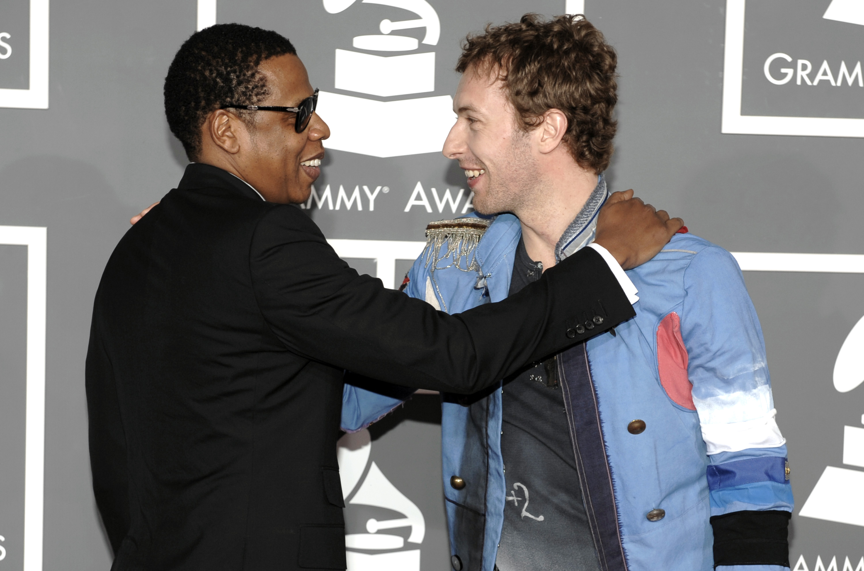 Jay-Z e Chris Martin no Grammy de 2009