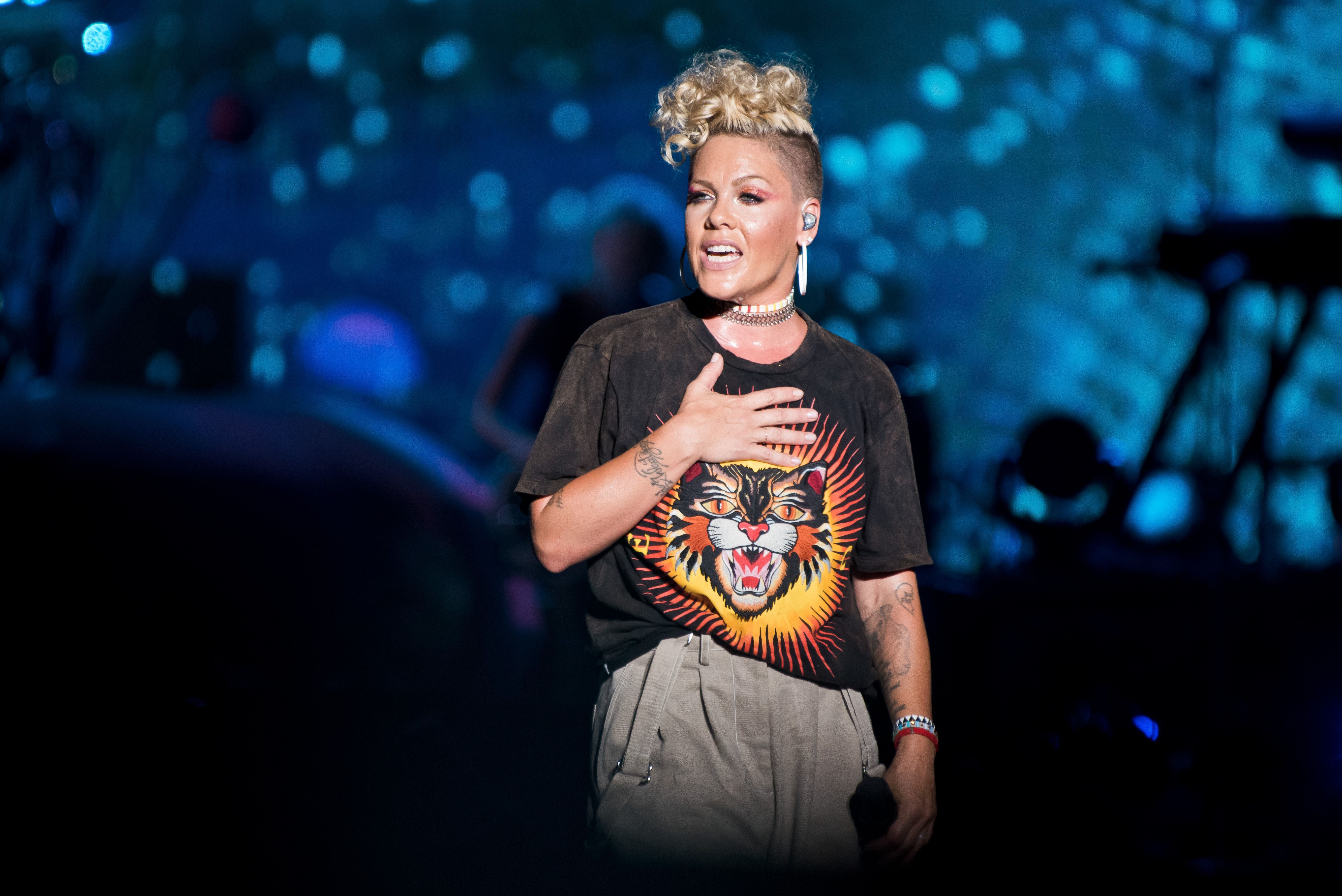 Pink no Sziget Festival 2017, em Budapeste, na Hungria