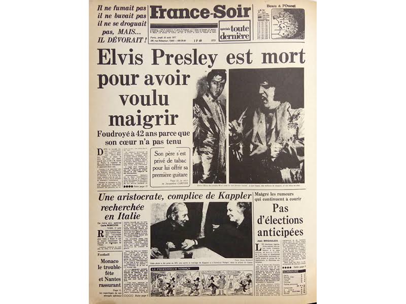 France Soir - Elvis Presley