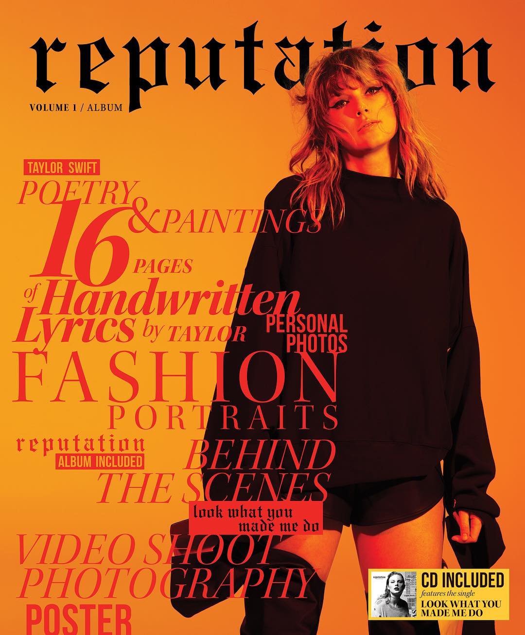 Capa da revista que acompanha o lançamento de Reputation (2017), de Taylor Swift