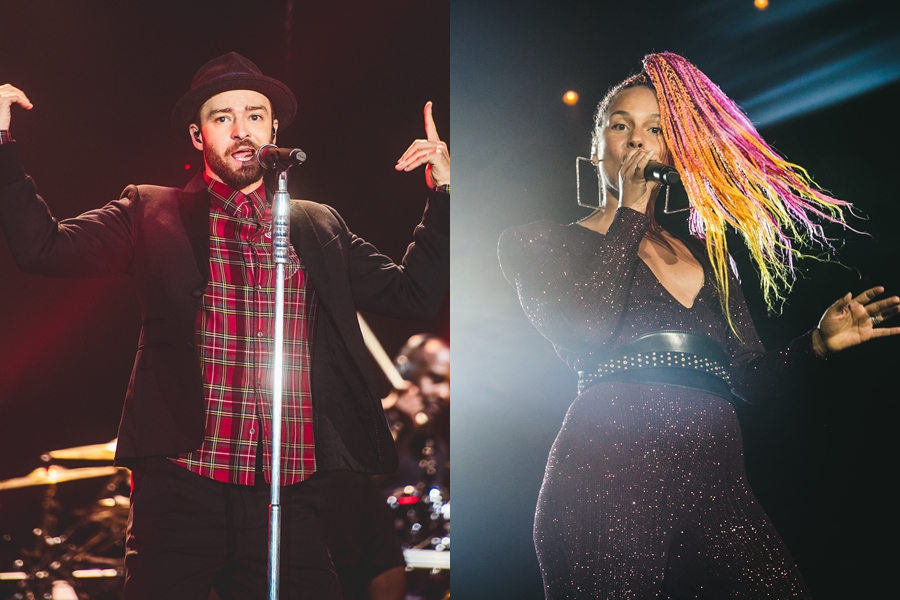 Alicia Keys e Justin Timberlake no Rock in Rio 2017