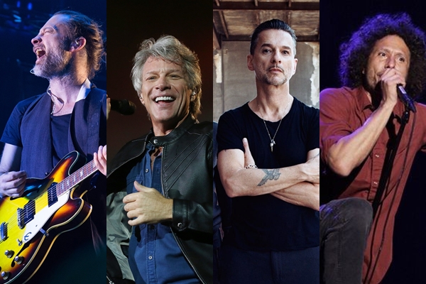 Radiohead, Bon Jovi, Depeche Mode e Rage Against the Machine