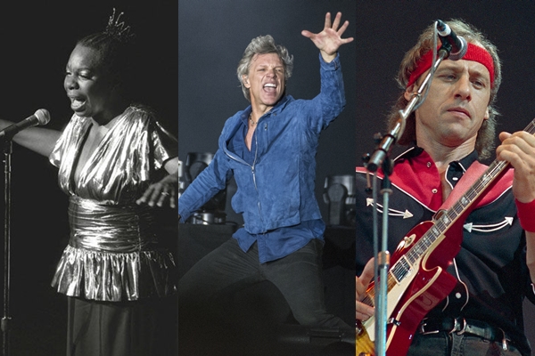 Nina Simone, Jon Bon Jovi e Mark Knopfler, do Dire Straits