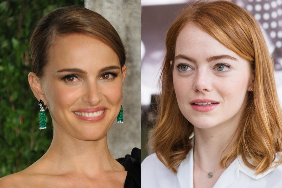 As atrizes Natalie Portman e Emma Stone