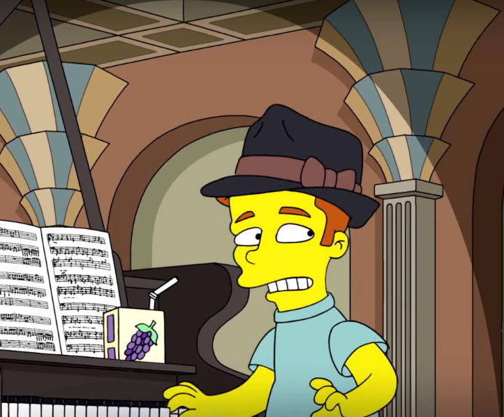 Ed Sheeran como o personagem Brendan, em Os Simpsons