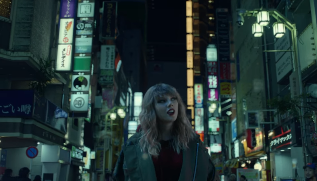 Taylor Swift no clipe de "End Game"