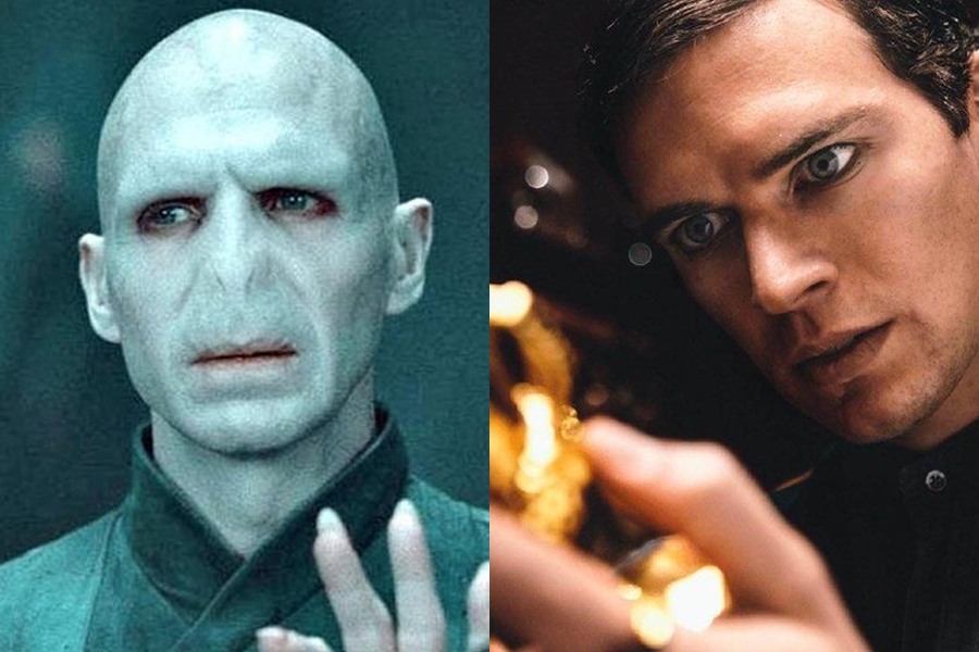 Lord Volemort na franquia original de Harry Potter e no filme Origins of the Heir, feito por fãs