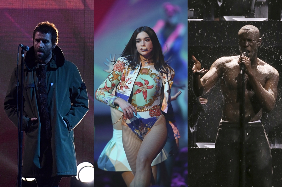 Liam Gallagher, Dua Lipa e Stormzy em apresentações no BRIT Awards 2018