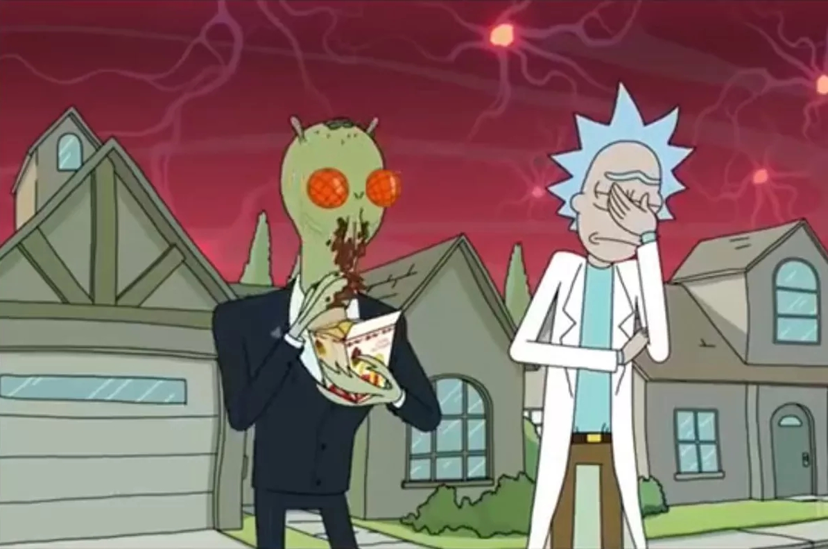 Cena do desenho Rick and Morty