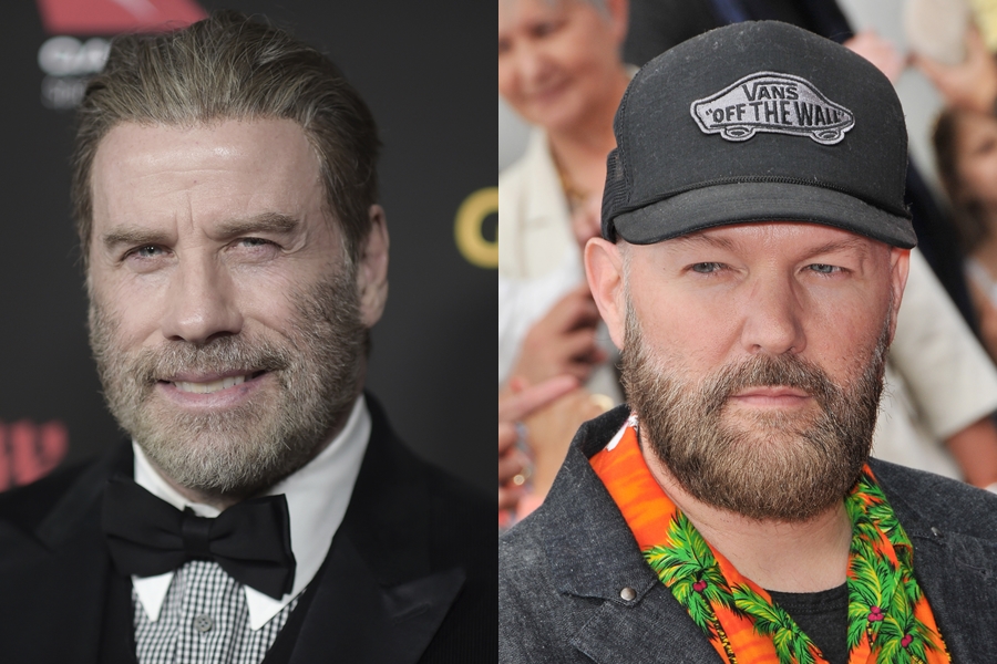 o ator John Travolta e o músico e diretor Fred Durst